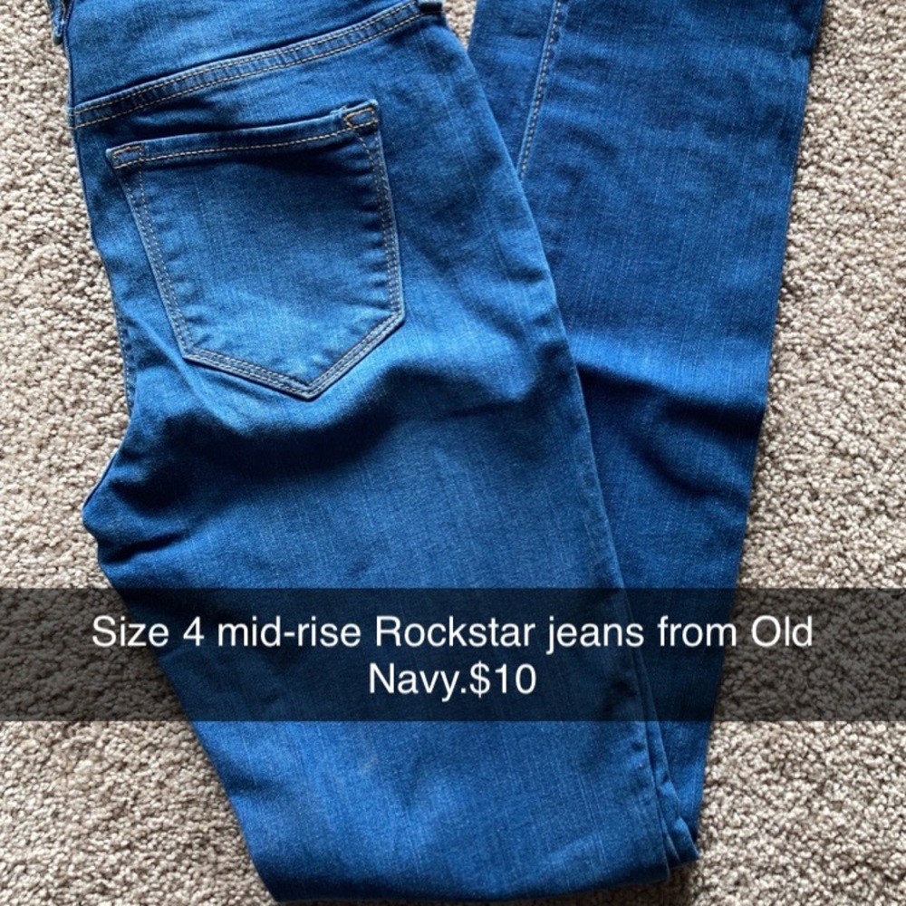 OldNavy mid rise Rockstar jeans
